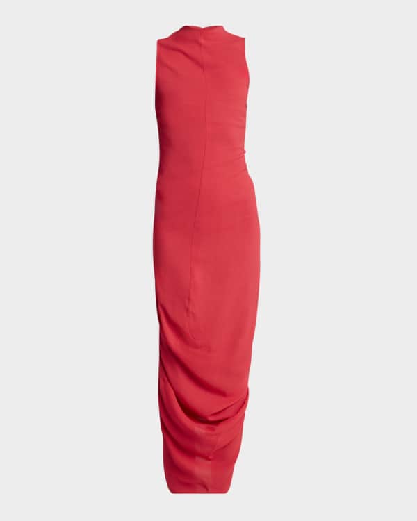 JW Anderson Gathered Tab-Sleeve Mini Shift Dress | Neiman Marcus