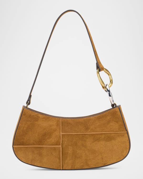 Brandon Blackwood Luna Zip Leather Shoulder Bag | Neiman Marcus