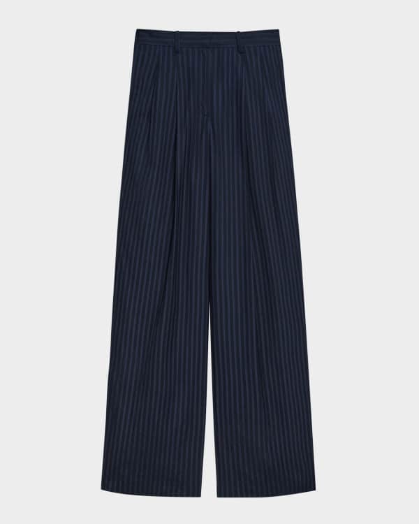 Theory Compact Crepe Cropped Flare Pants | Neiman Marcus