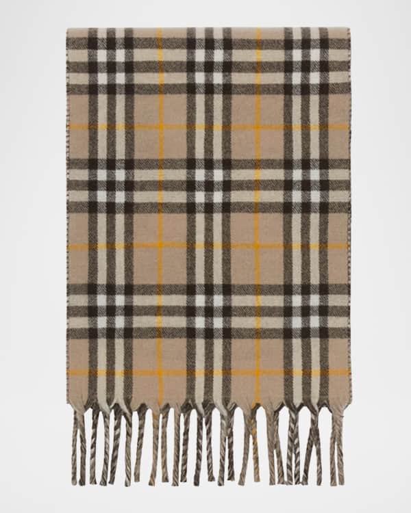 Burberry Washed Check Cashmere Scarf | Neiman Marcus