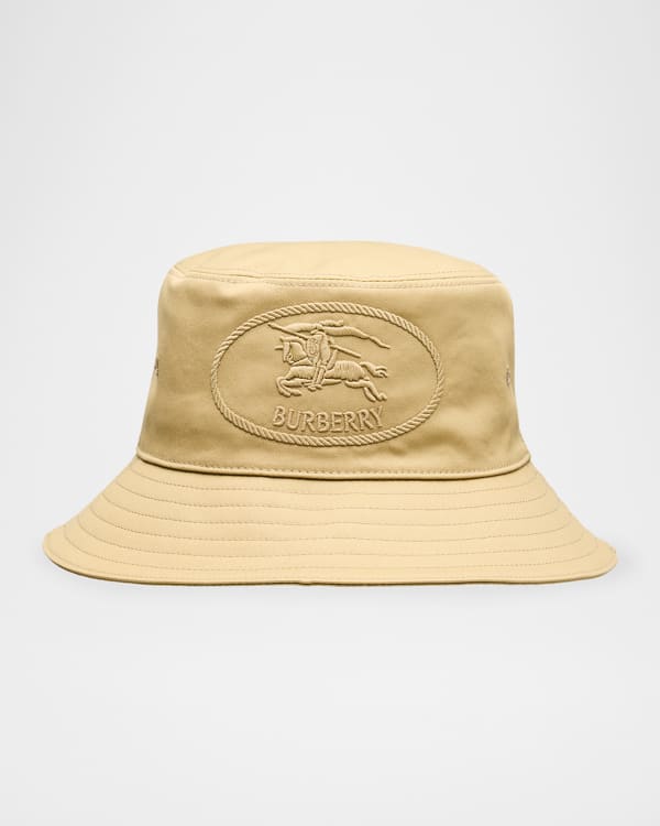BURBERRY バケットハット TB CROCHET BUCKET ラフィアエフェクト VACATION-READY! Burberry TB Raffia-Effect Crochet Bucket Hat