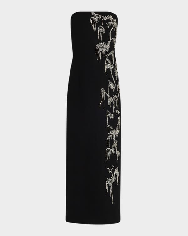 Lela Rose Naomi Sheath Dress with Floral Embroidery | Neiman Marcus