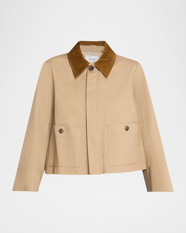 Emporio Armani Belted Technical Cotton Trench Coat | Neiman Marcus