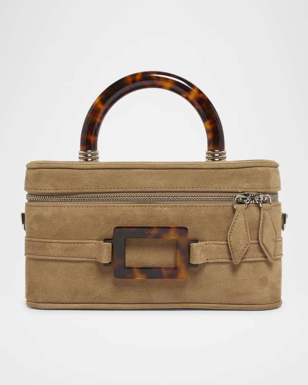 Roger Vivier Grand Viv Choc Crochet Raffia Top-Handle Bag | Neiman