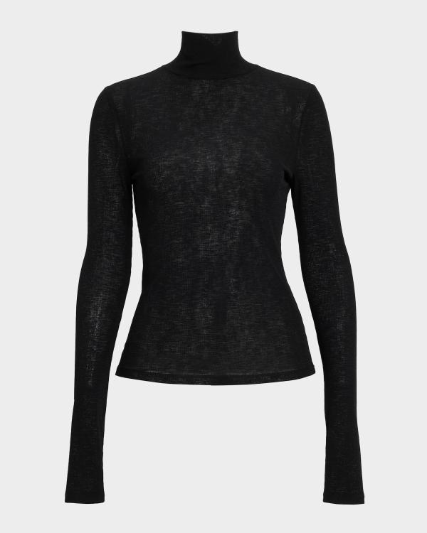Helmut Lang Cable Turtleneck Sweater | Neiman Marcus