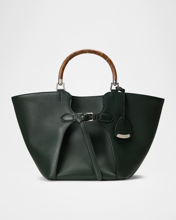 バッグ Lauren Ralph Lauren Black Leather Tote Leather Tote | Totes & Backpacks Handbags | Ralph Lauren