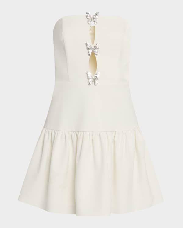 Liv Foster Elara High-Low Beaded Lace Midi Dress | Neiman Marcus