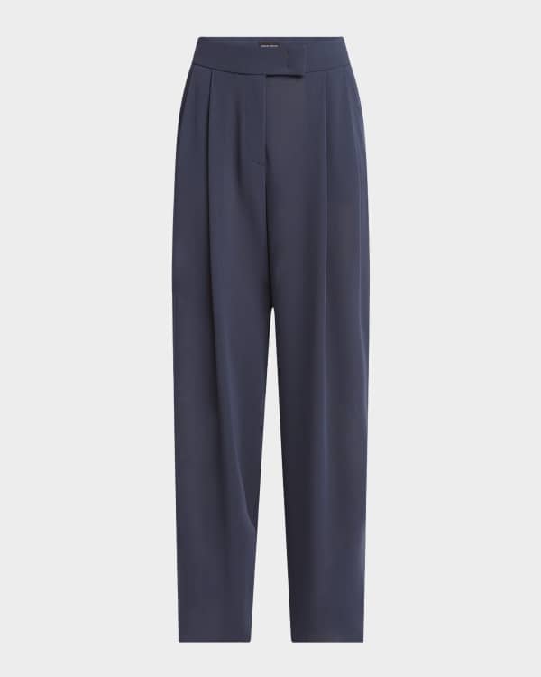 【関税&送料込】Giorgio Armani Embroidered Stretch Silk Pant Giorgio Armani Cotton-Cashmere Denim Straight-Leg Trousers