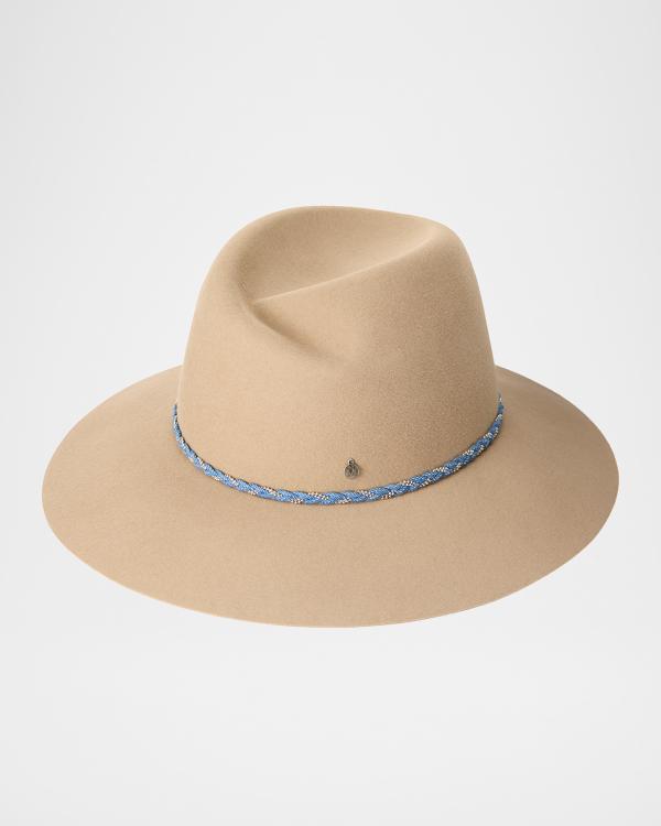Maison Michele felt hat with woven beaded belt Maison Michel Rico Felt Hat w/ Beaded Strap | Neiman Marcus main image 3