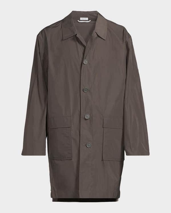 Homme Plisse Issey Miyake Men's Pleated Edge Coat | Neiman Marcus