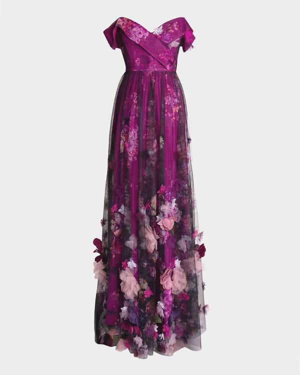 Strapless Ruffle Tiered Corset Gown