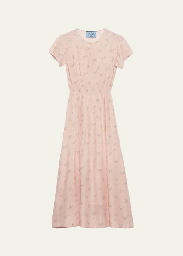 ワンピース ETRO CHEMISIER PINK COTTON MIDI DRESS Etro Paisley Cotton Sweetheart Midi Dress | Neiman Marcus