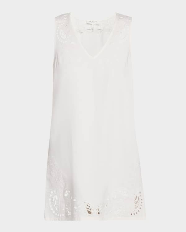 Rag & Bone Brigette Studded Faux Leather Mini Dress | Neiman Marcus