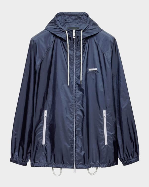 FCRB NYLON HOODED BLOUSON （L） Emporio Armani Jacquard Nylon Hooded Blouson With All-over