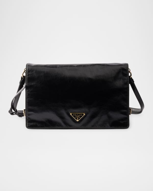 Prada Aimee Large Re-Nylon & Leather Shoulder Bag with