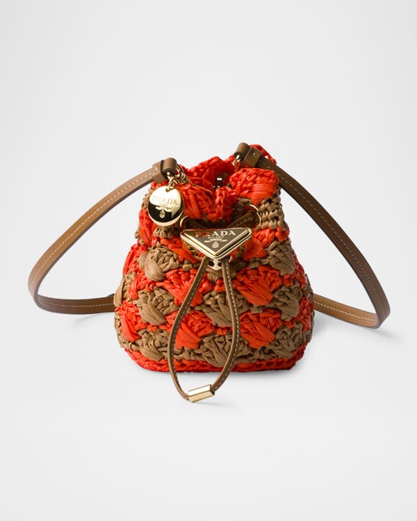 Prada Dangle Leather Mini Top-Handle Bag