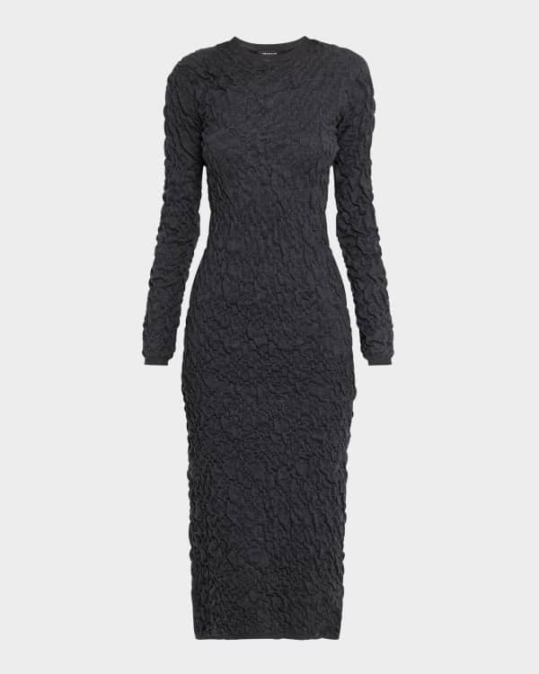 TADASHI SHOJI Size2　黒 Tadashi Shoji Two-Tone Lace-Bodice Bodycon Midi Dress