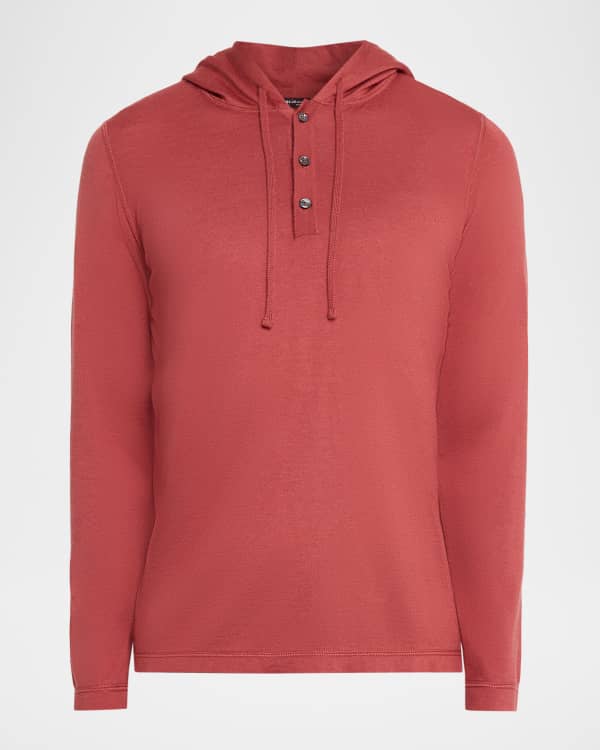 Brioni Men's Cotton-Cashmere Zip Hoodie | Neiman Marcus
