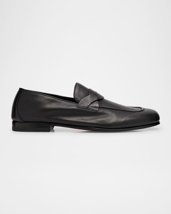 Loewe x Paula's Ibiza Men's Faro Leather Loafers | Neiman Marcus