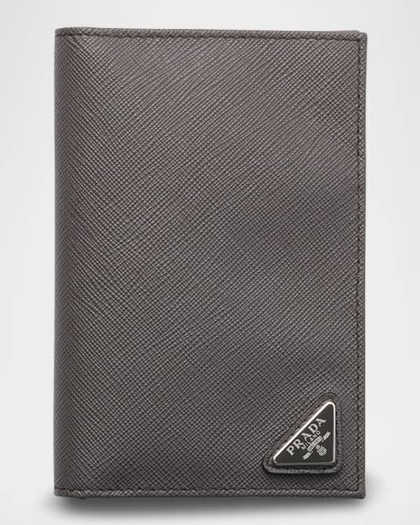 Prada Men's Saffiano Leather Card Case with Money Clip | Neiman Marcus