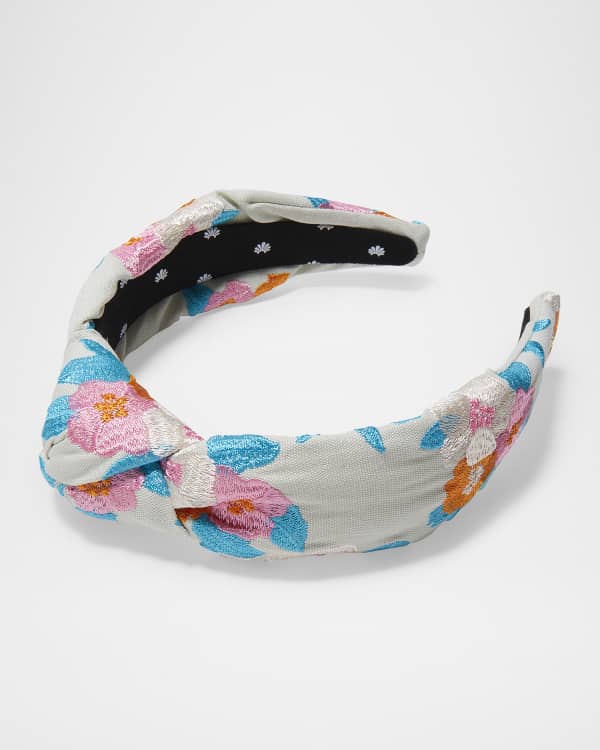 Lele Sadoughi Gretta Pearly Plisse Headband | Neiman Marcus