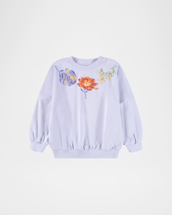 Girl's Polo Bear Fleece Sweatshirt, Size 2-6X