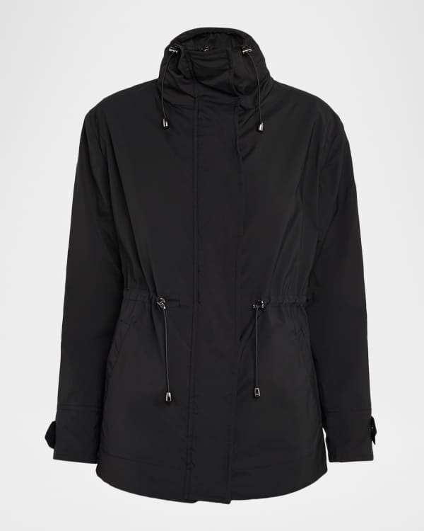 【関税&送料込】Burberry Embroidered Polyester Windbreaker Burberry Rose Print Hooded Windbreaker Jacket, Size Large