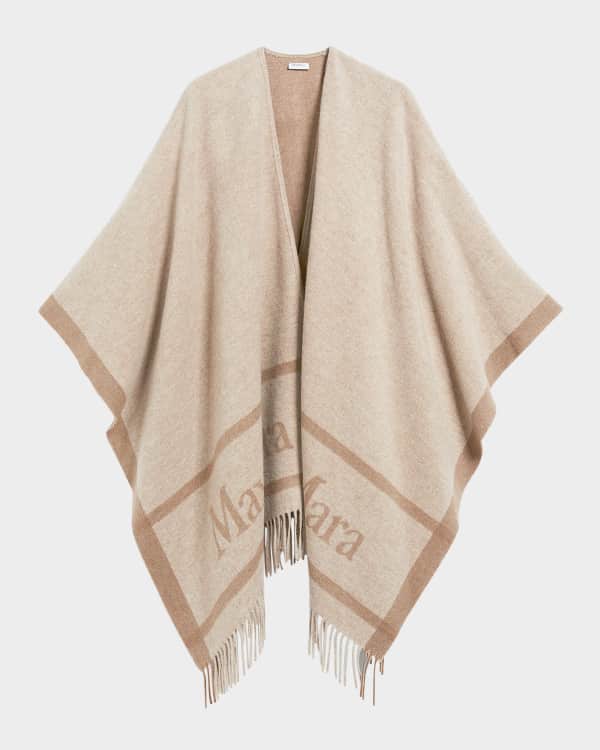 【関税&送料込】Max Mara Poncho Max Mara HILDE Jacquard wool poncho | REVERSIBLE