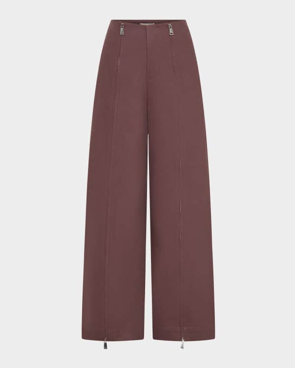 ボトムスその他 Loulou Studio Burgundy wool palazzo trousers 루루 스튜디오 Burgundy wool palazzo trousers VYSWO/XH_LOULO