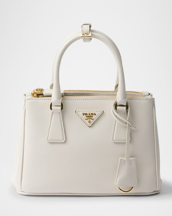 Prada Re-Nylon and Leather Medium Top-Handle Bag with