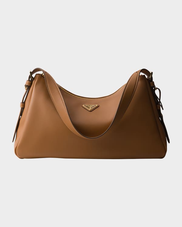 ショルダーバッグ・ポシェット PRADA PRADA AIMEE LARGE CROSSBODY BAG IN RE-NYLON Prada Aimee Large Re-Nylon & Leather Shoulder Bag in Black