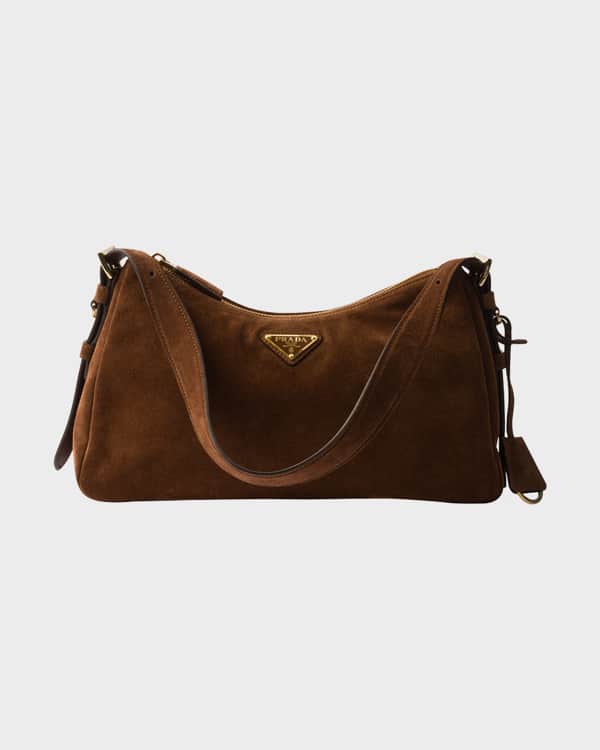 Prada Aimee Large Re-Nylon & Leather Shoulder Bag with