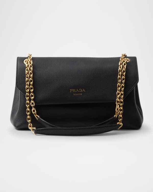 Prada Aimee Large Re-Nylon & Leather Shoulder Bag with