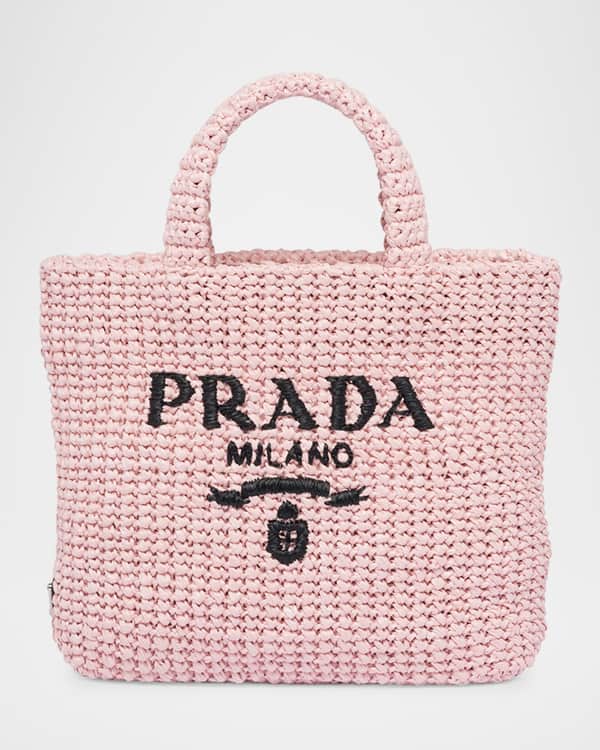 Large Raffia and Leather Tote Bag