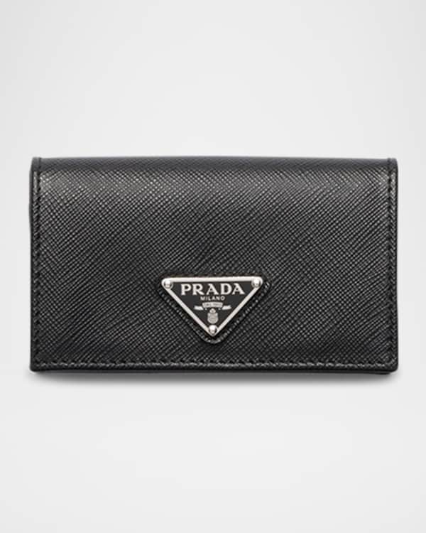 THE ROW Zipped Key Chain Wallet in Shiny Box Calfskin | Neiman Marcus