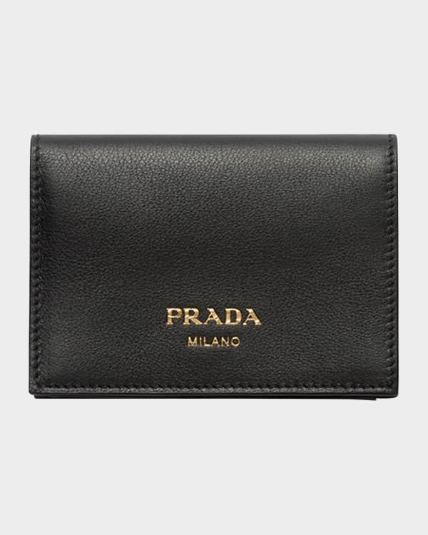 折りたたみ財布 Prada Portafogli Billfold In Pelle Saffiano Prada Men's Black Saffiano Leather Logo Billfold Bifold