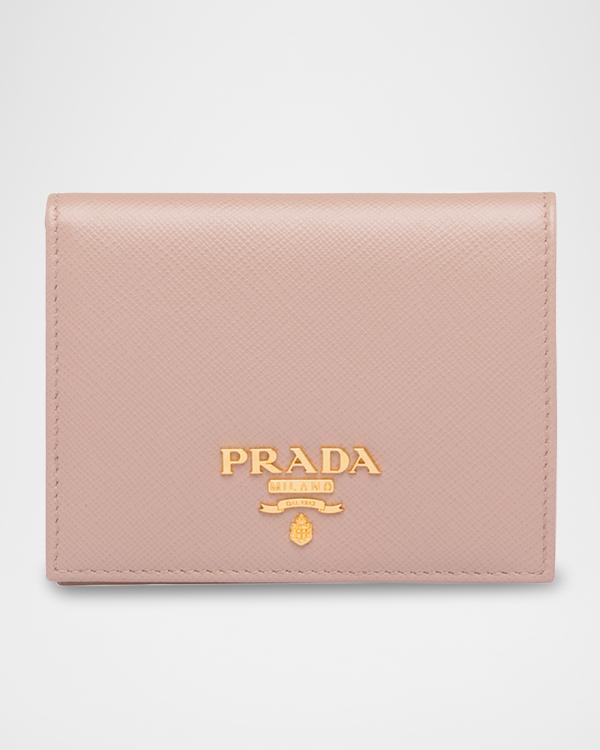 Prada Small Saffiano Leather Zipper Wallet | Neiman Marcus