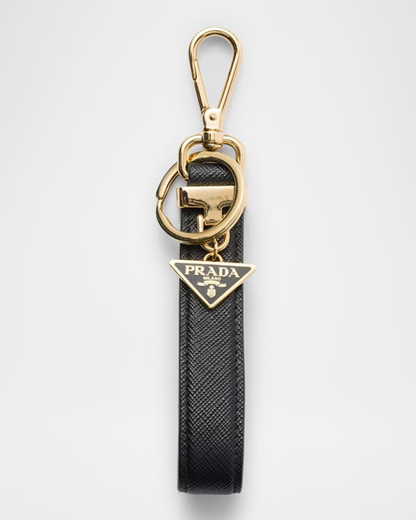 Prada Teddy Bear Bag Charm with Metal Ring | Neiman Marcus