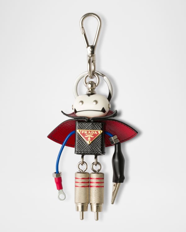 Prada Striped Cord Keychain | Neiman Marcus