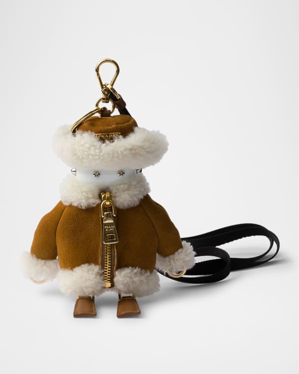 Prada Soft Robot Re-Nylon Bag Charm | Neiman Marcus