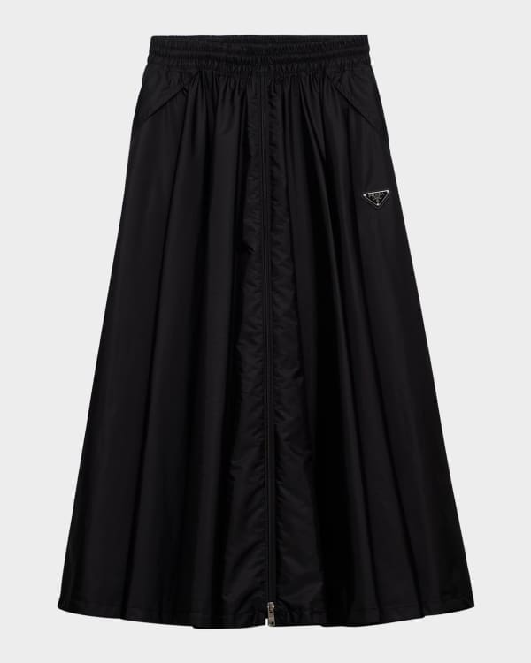 Prada Full Cargo Drawstring Midi Skirt | Neiman Marcus