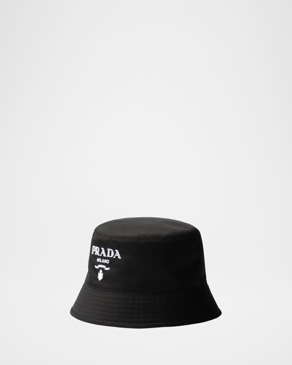 Prada Men's Nylon Bucket Hat with Logo | Neiman Marcus