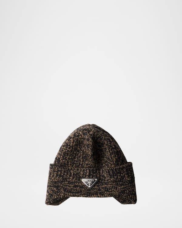 Helmut Lang Men's Wool Logo Beanie Hat | Neiman Marcus