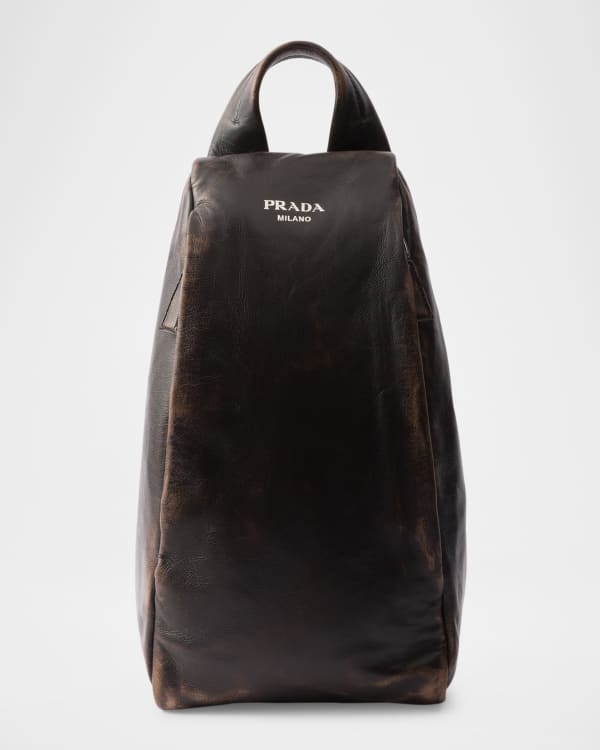 バッグ PRADA Suede drawstring backpack Brown Prada Suede Backpack | Saks Fifth Avenue