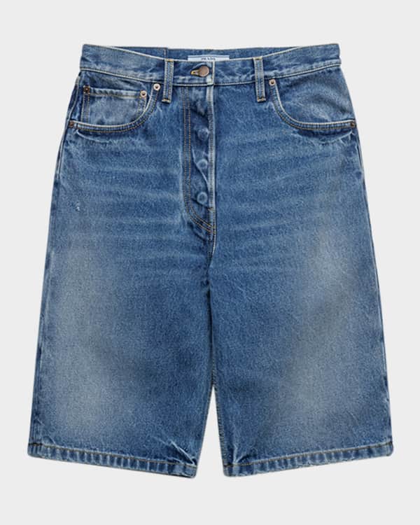 パンツ WOOL BERMUDA SHORTS Jil Sander High-Rise Knit Bermuda Shorts | Neiman Marcus