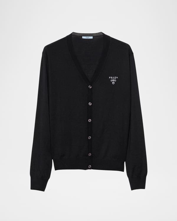 Co Sheer Cashmere-Silk Rib Cardigan | Neiman Marcus