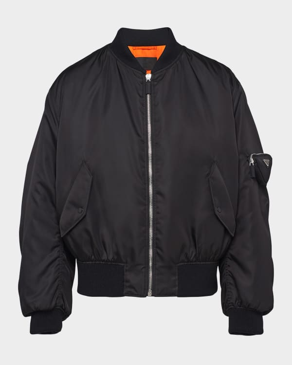 Jil Sander Men's Leather Bomber Jacket | Neiman Marcus