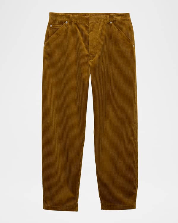 Dries Van Noten Men's Potter Laser-Cut Camo Baggy Pants