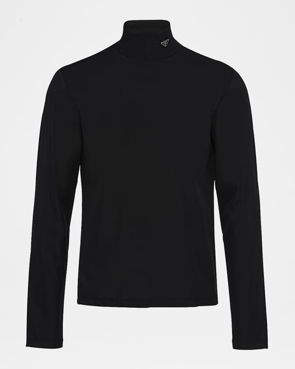 Prada Men's Quarter-Zip Wool Sweater | Neiman Marcus