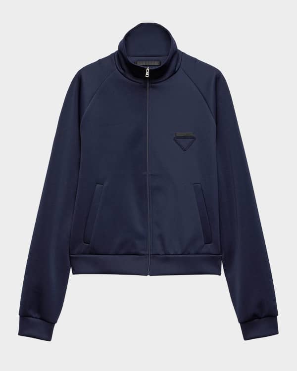 Prada Men's Mohair And Silk Zip Shirt Jacket | Neiman Marcus